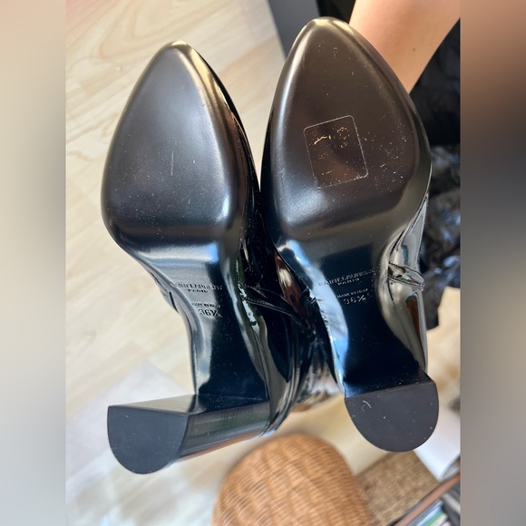 AUTHENTIC Saint Laurent Knee-High Vernice Grupy Boots in Color Nero, size 36+ - Picture 11 of 11